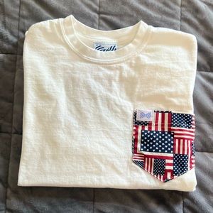 Fraternity Collection Vintage American Flag Pocket Tee